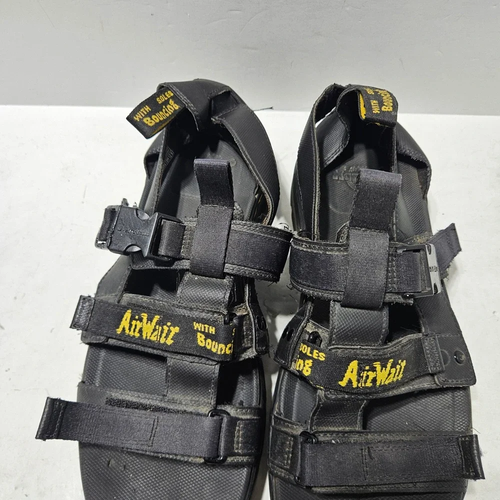 Dr. Martens Pearson Sandals Mens 14 Black Utility Strap Buckle AirWair